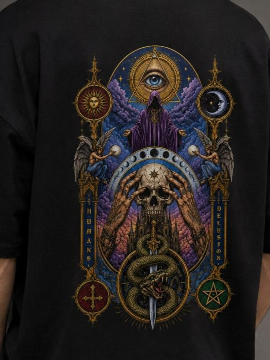 HUMANITY’S ILLUSION — Oversized T-Shirt