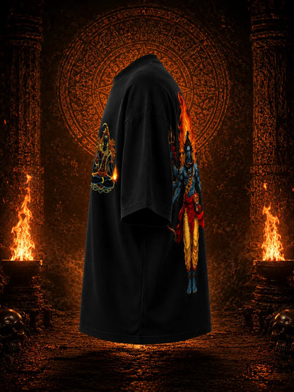 Mahadev Power – Oversized Black Graphic T-Shirt