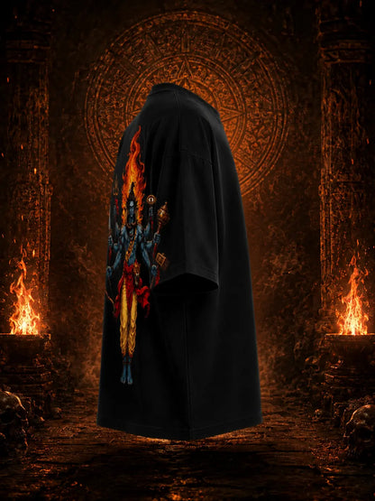 Mahadev Power – Oversized Black Graphic T-Shirt