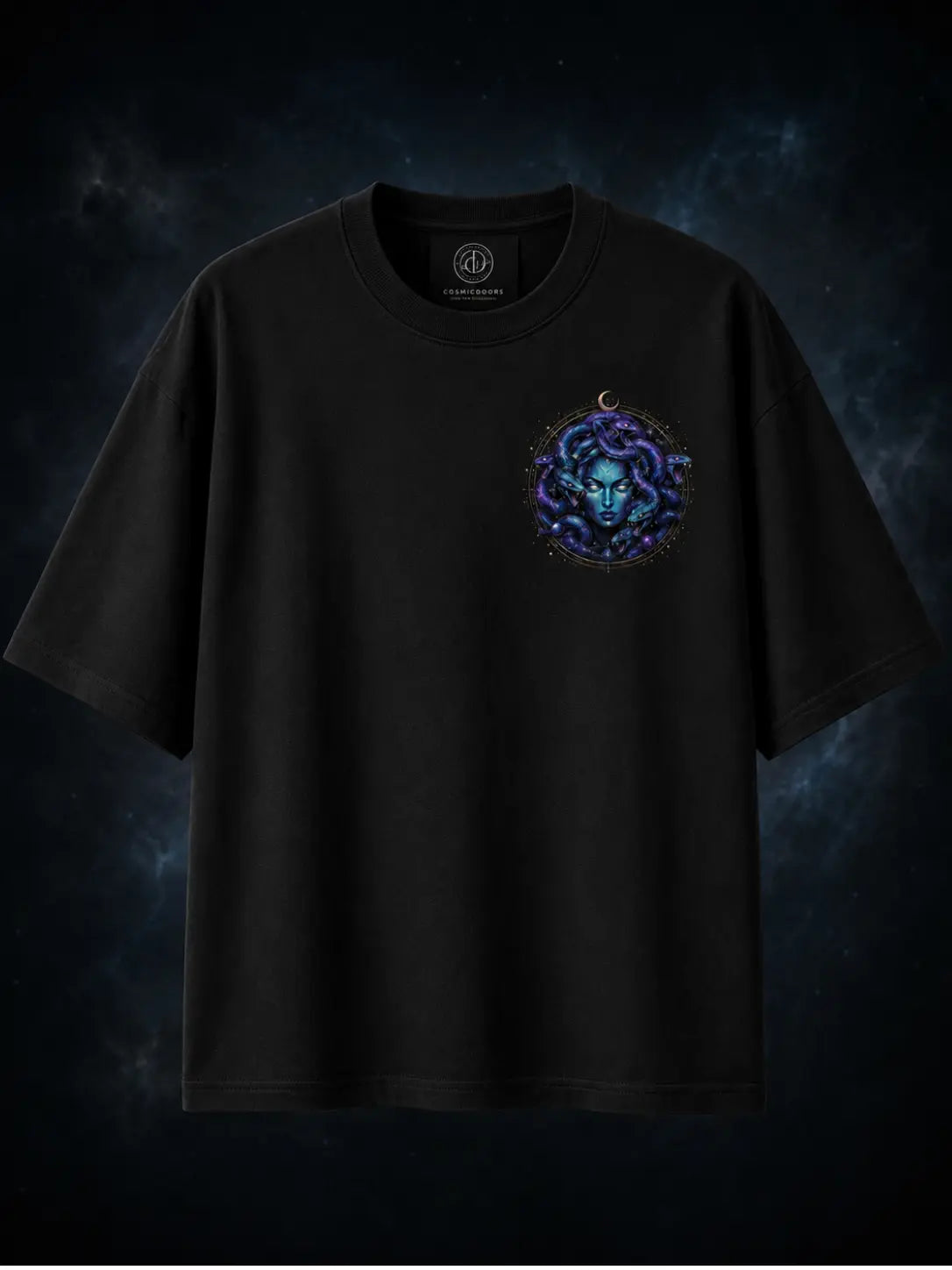 Nebula Medusa — Oversized Graphic T-Shirt