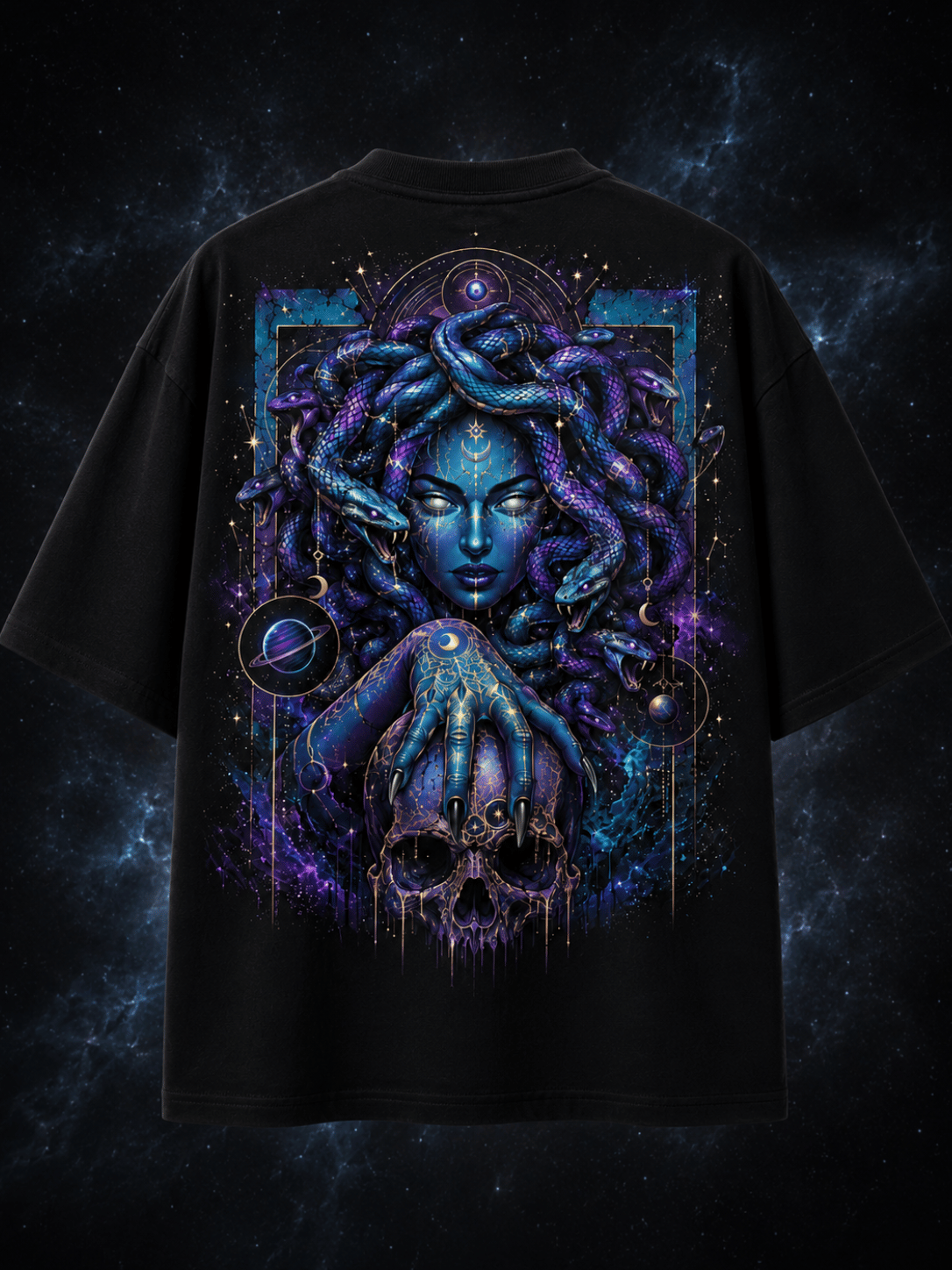 Nebula Medusa Tee — Oversized Graphic T-Shirt
