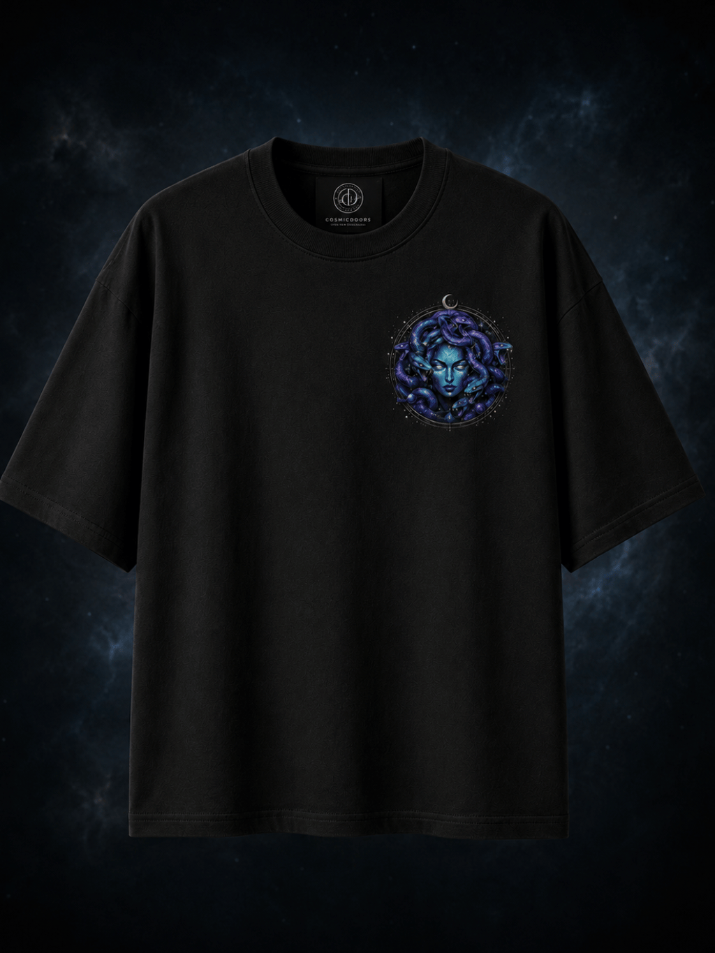 Nebula Medusa Tee — Oversized Graphic T-Shirt
