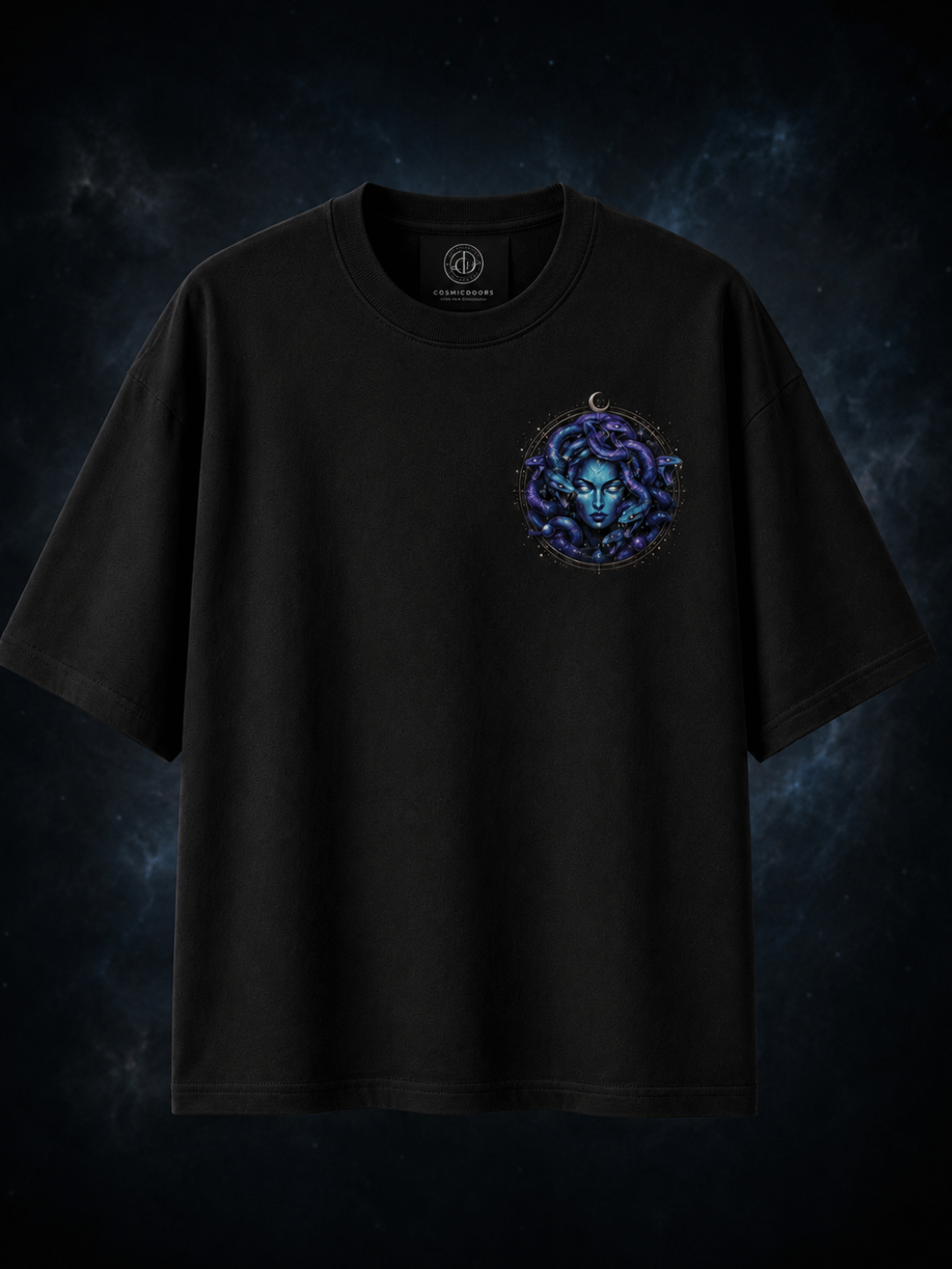 Nebula Medusa Tee — Oversized Graphic T-Shirt