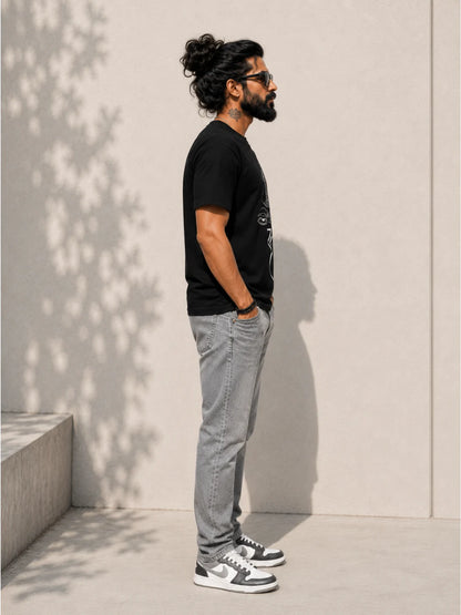 Shiva Shakti Black Regular Fit T-Shirt