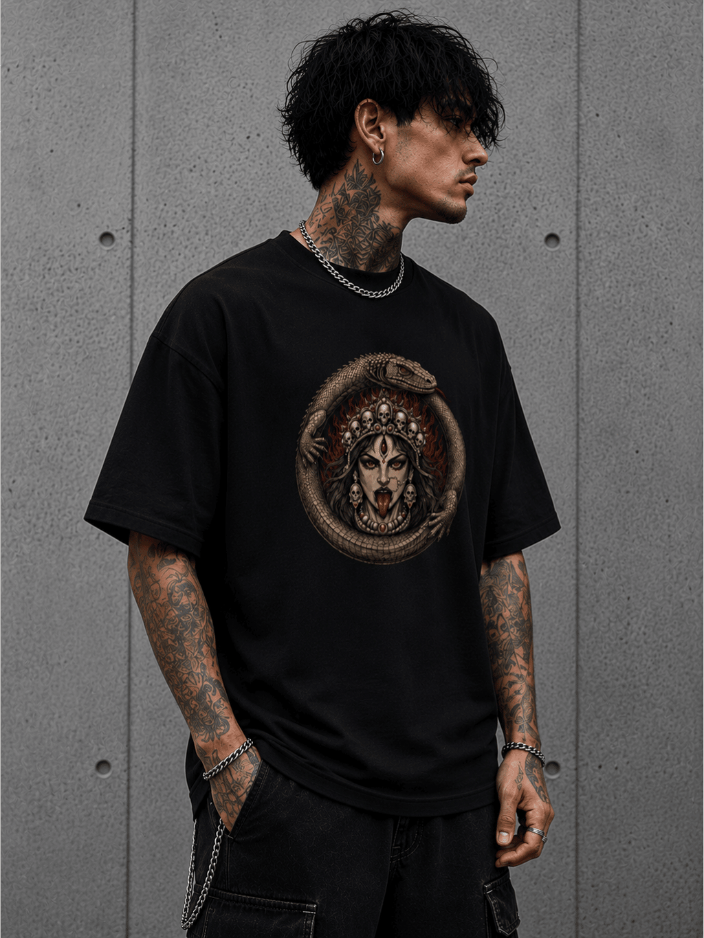 Infernal Devi – Premium Oversized Graphic Tee