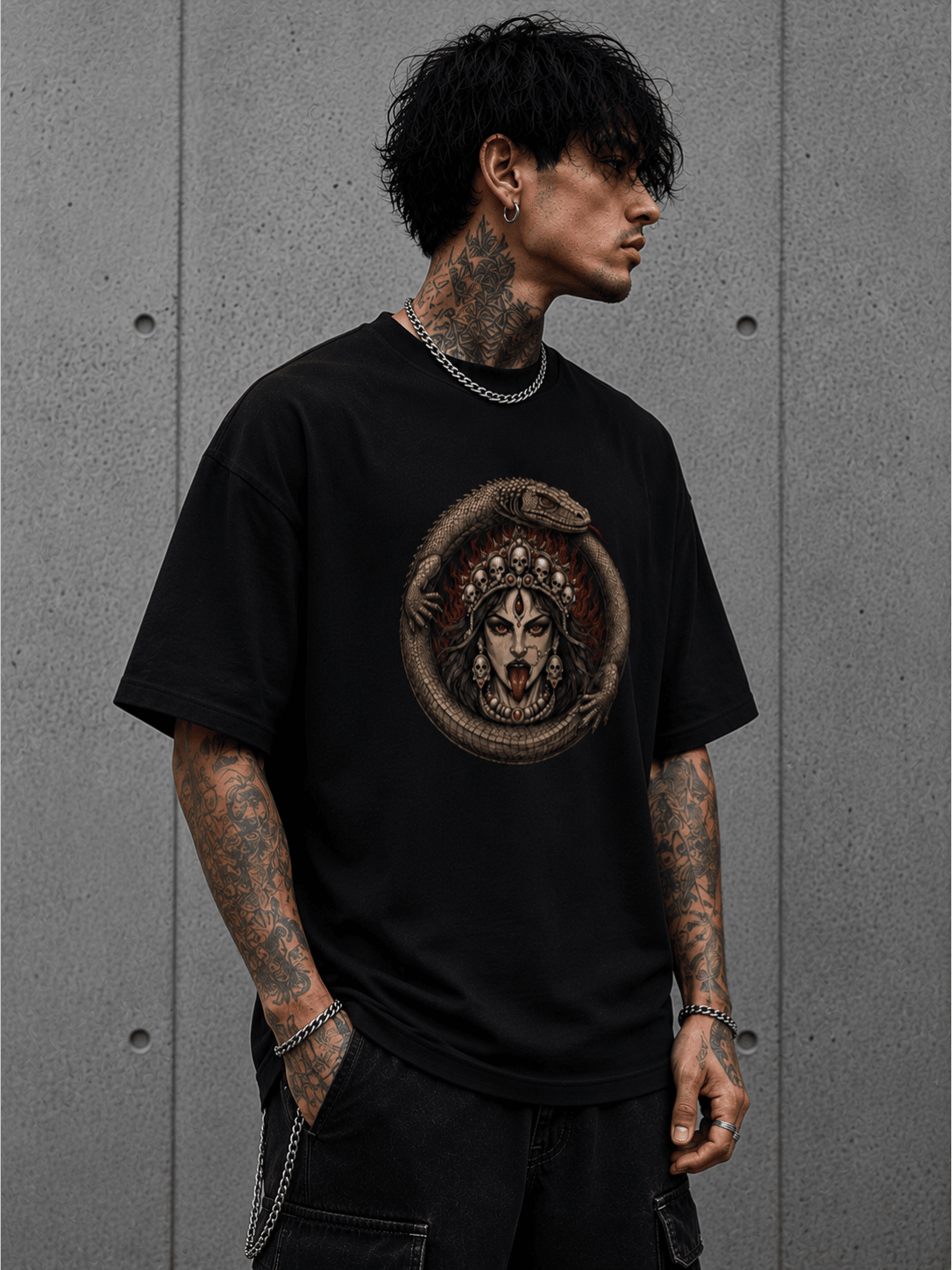 Infernal Devi – Premium Oversized Graphic Tee