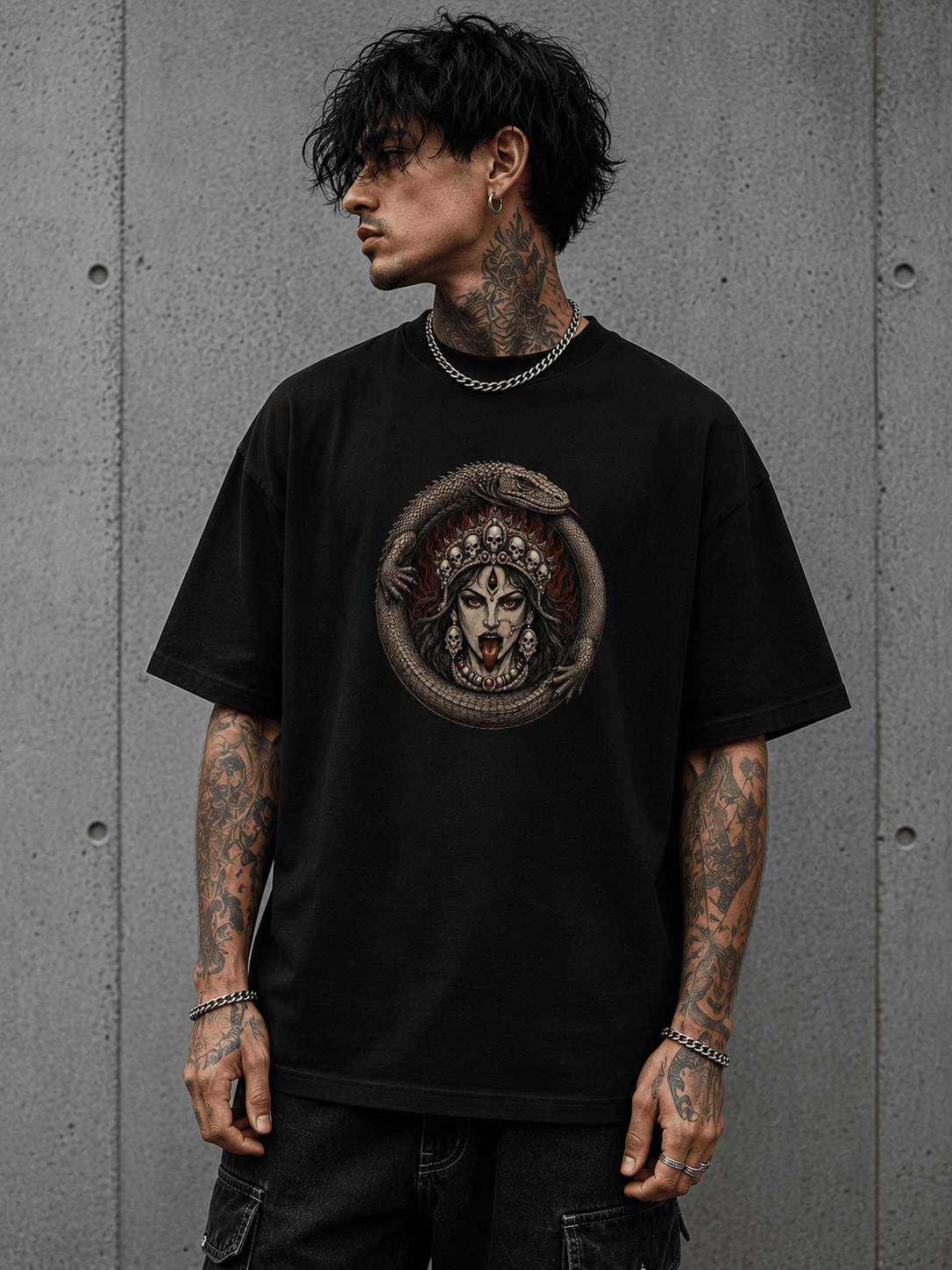 Infernal Devi – Premium Oversized Graphic Tee